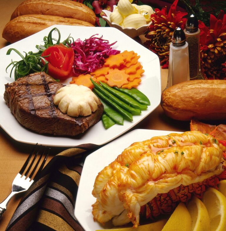 Vancouver seafood at butcher, salmon, tuna, scallops, poke, lobster tails seafood at Vancouver Butcher